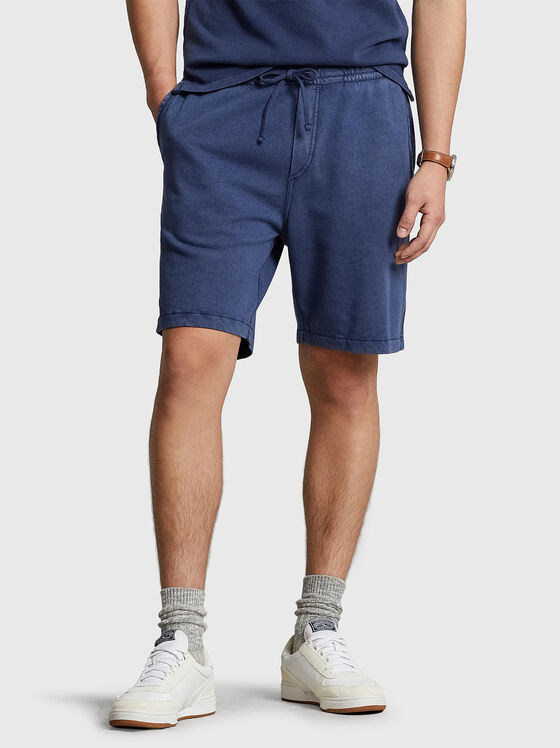 Cotton shorts with logo embroidery - 1