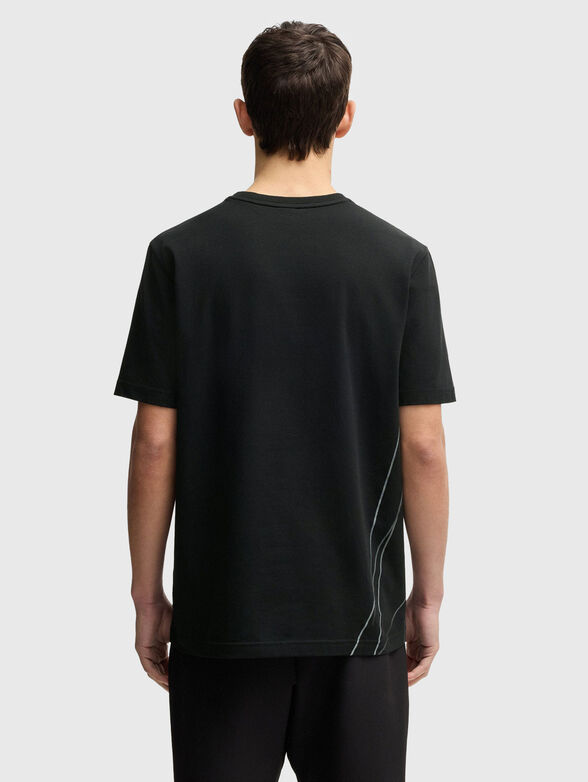 Cotton T-shirt with logo and print - 3