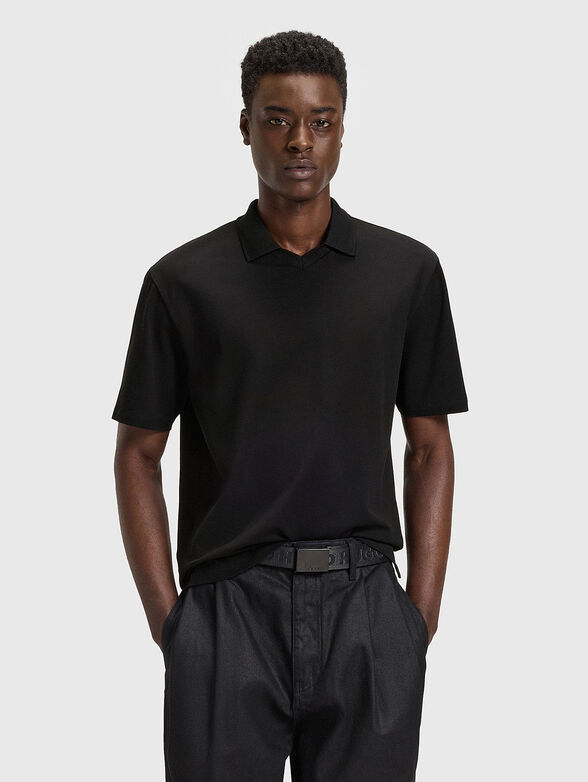 Short-sleeved cotton polo shirt - 1