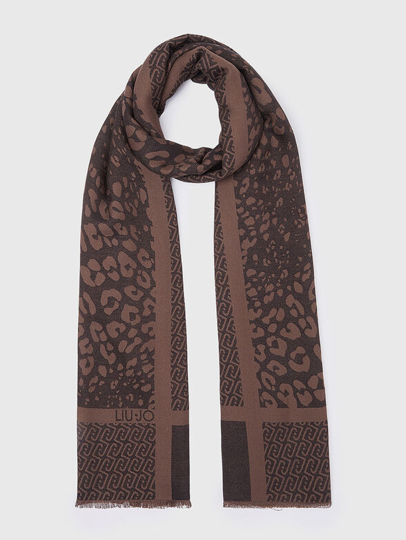 Jacquard scarf with logo - 1