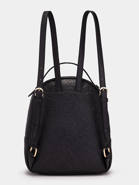 Black backpack with embossed logo - 2