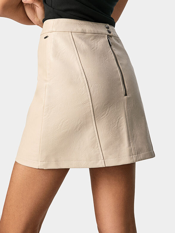 Leather effect mini skirt LAURA - 3