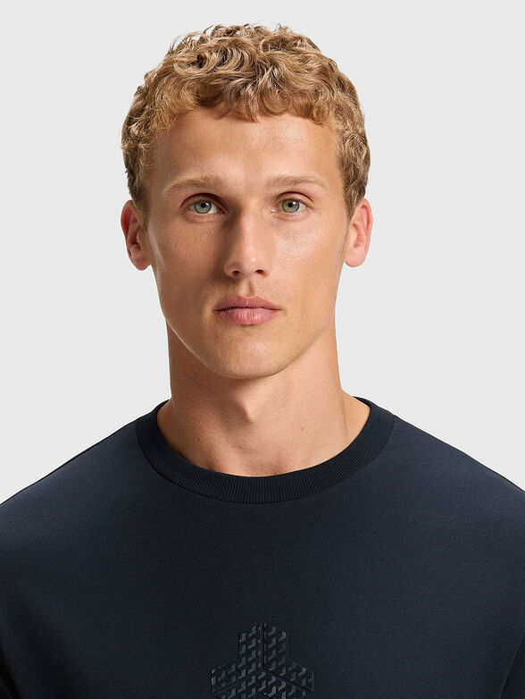 Blouse with crew neck and logo - 4