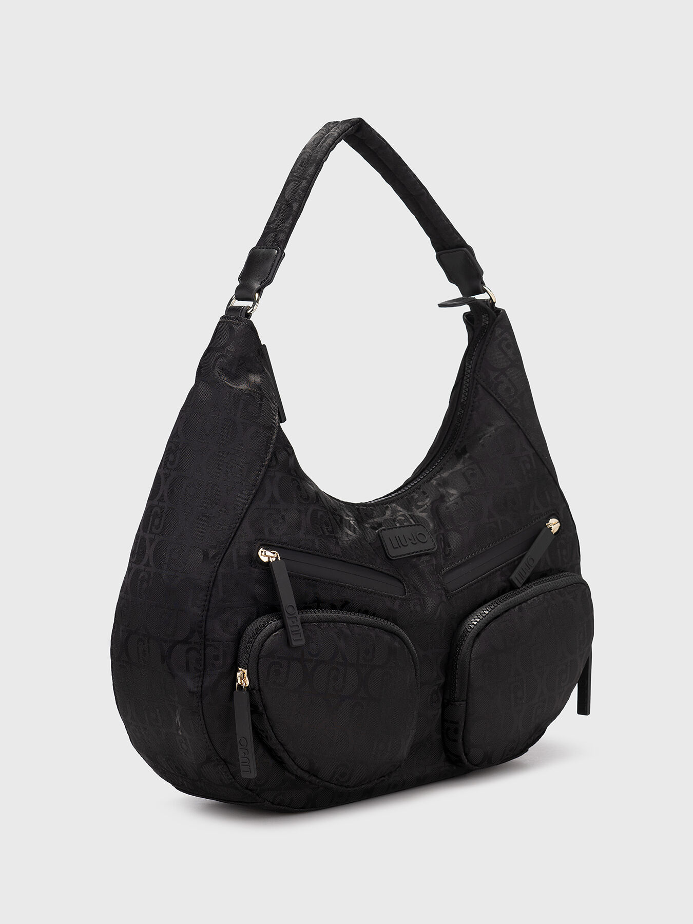 Hobo bag with logo print brand LIU JO — Globalbrandsstore.com/en