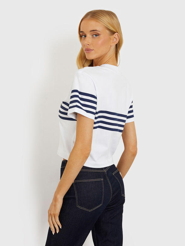 MARINA logo print stripe T-shirt - 3