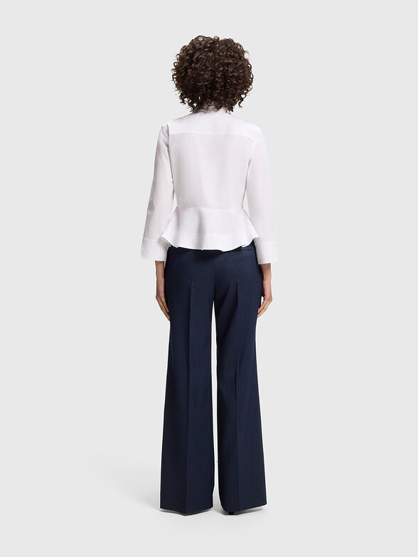 Cotton blouse with a peplum - 2