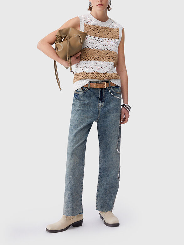 Sleeveless knitted sweater - 2