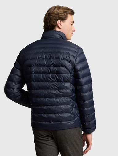 Navy blue jacket with a quilted effect - 3
