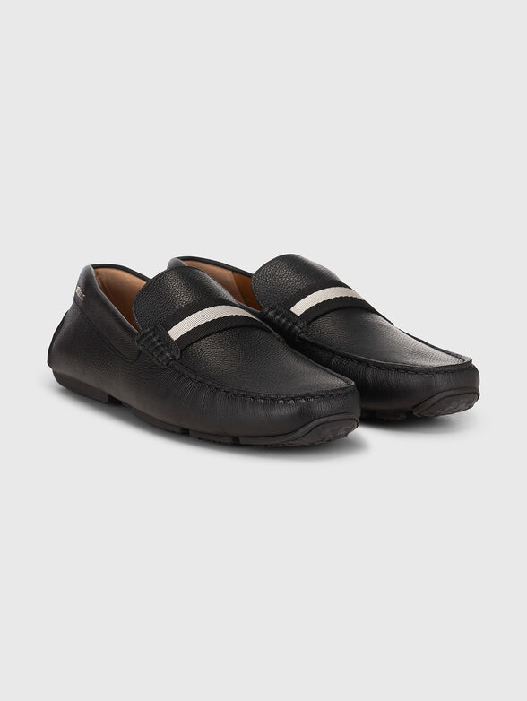 PEARCE black leather loafers  - 2