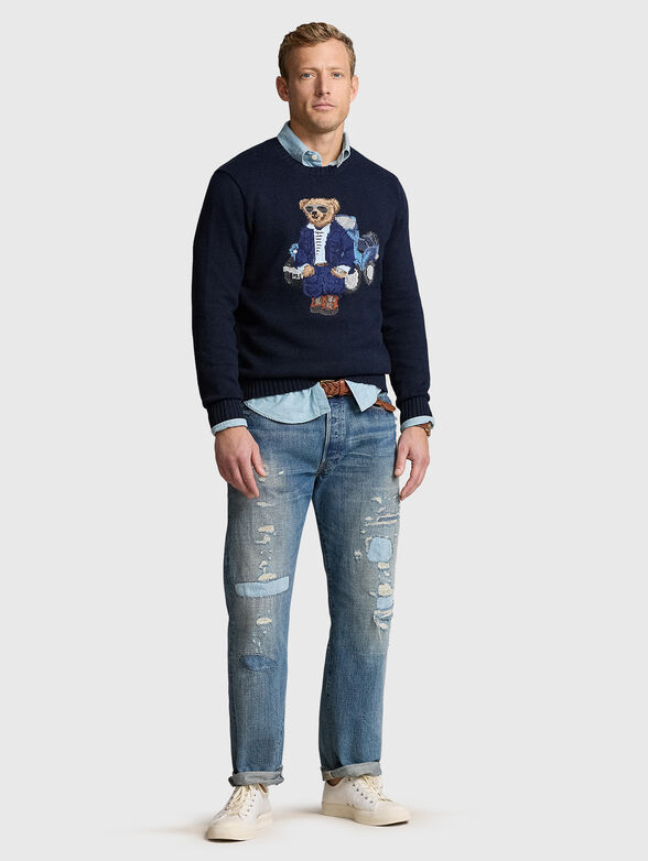Dark blue sweater with Polo Bear accent - 2