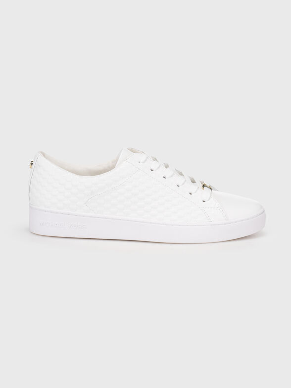 White leather sports shoes - 1