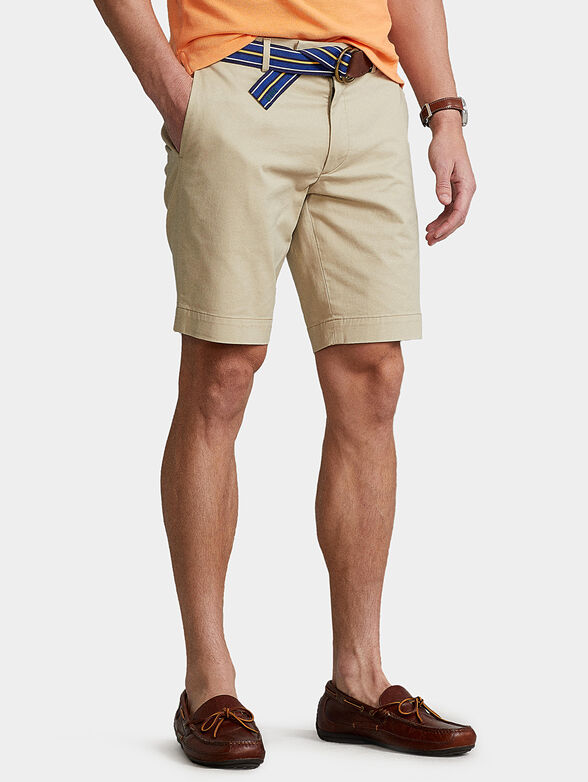Shorts in beige color - 1