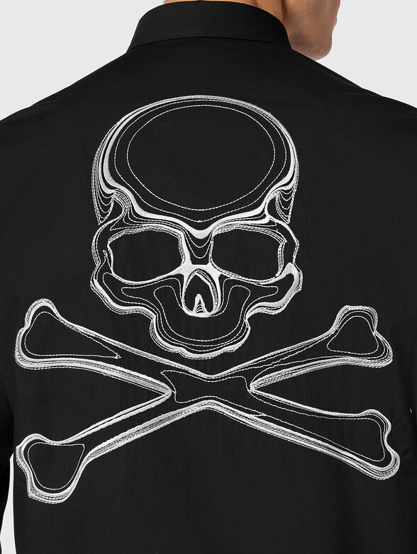 SKULL & BONES black shirt with embroidery - 2
