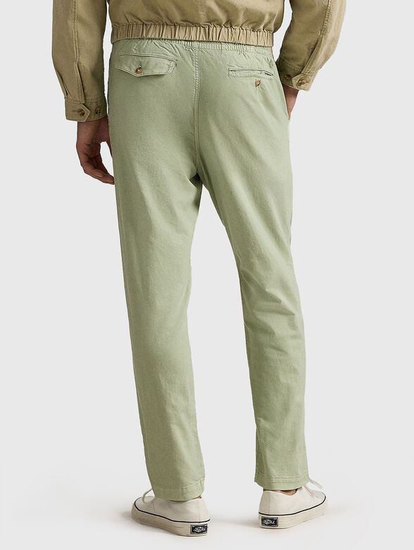 Slim cotton trousers - 1
