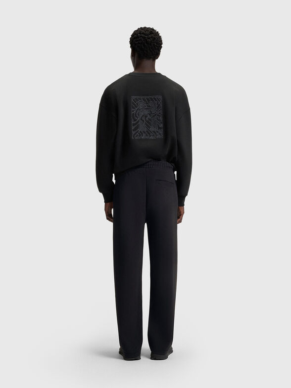 Cotton sports trousers with logo - 2