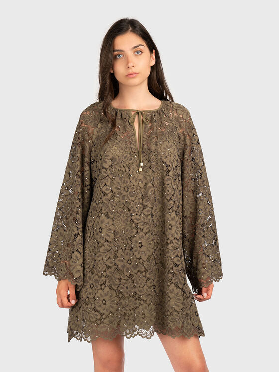 Long sleeve lace dress - 1