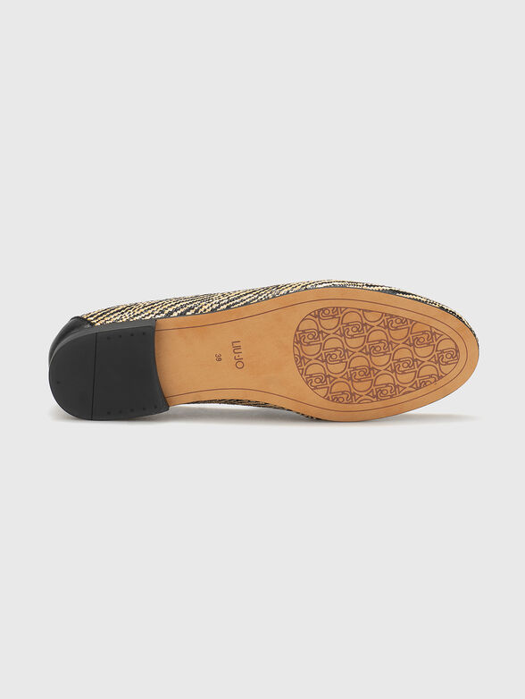 EMEL 05 raffia and genuine leather loafers - 5