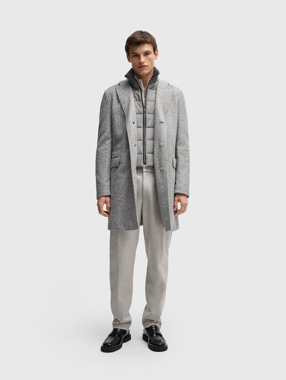 Slim herringbone wool blend coat - 2