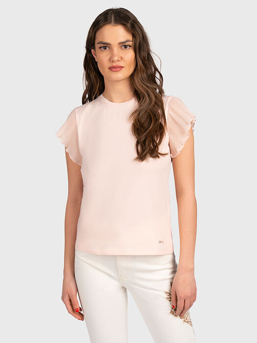 Black T-shirt with accent sleeves
