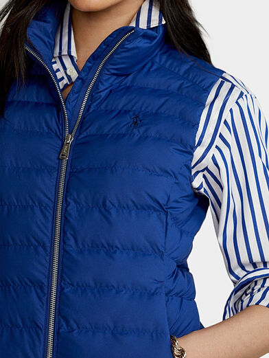 Padded vest with logo embroidery - 3
