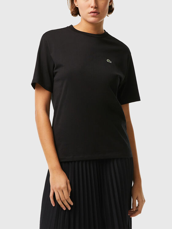 Черна тениска с лого  - 1