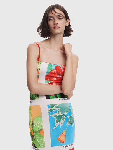 Maxi dress with accent print - 3