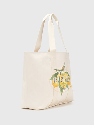 Textile bag with a floral print - 3