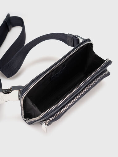 Leather waist bag with logo - 5