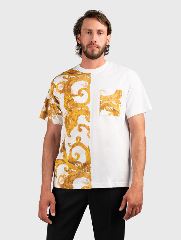 Black T-shirt with contrasting print  - 1