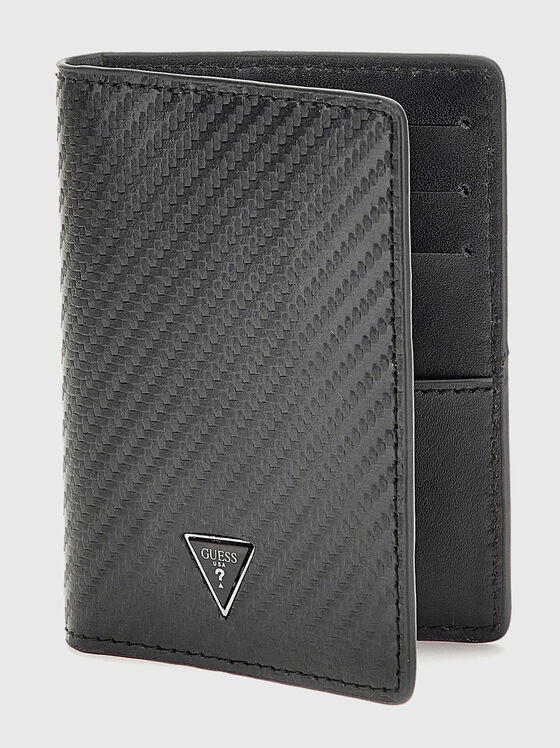 Black leather card holder - 1