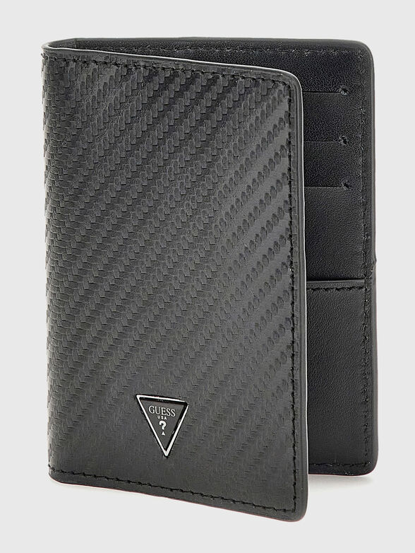 Black leather card holder - 1