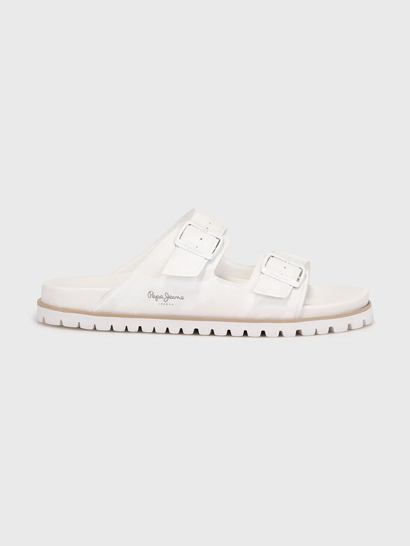 White sandals with metal details - 1