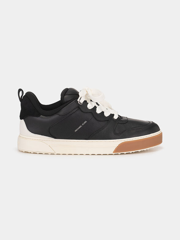 Leather sneakers with logo detail - 1