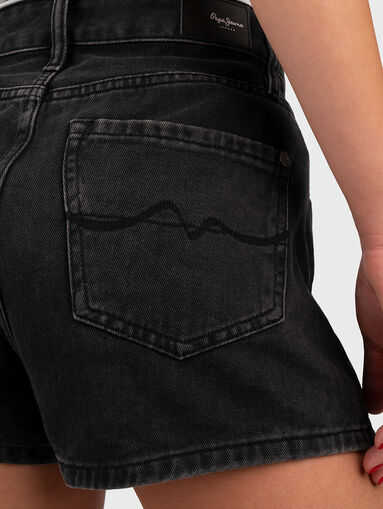 SUZIE black denim shorts - 3