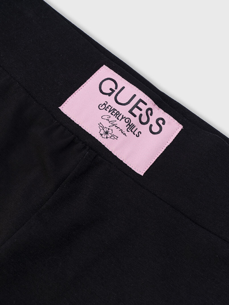 Black leggings in cotton blend - 3