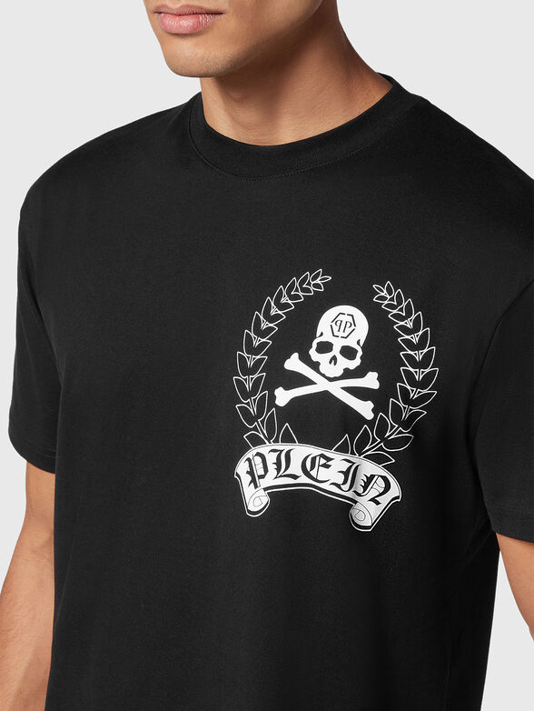 Logo accent T-shirt in beige - 4