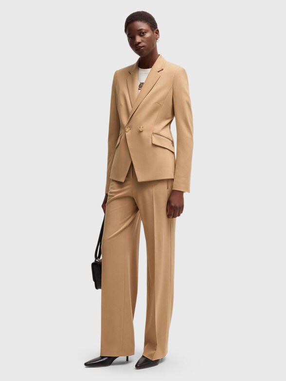 T-shirt with oval neckline and logo - 2