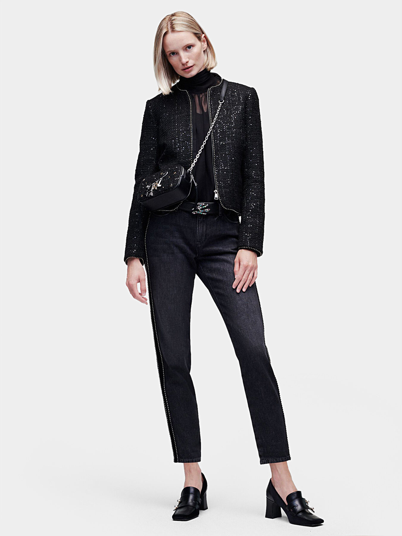 Sparkle boucle jacket brand Karl 