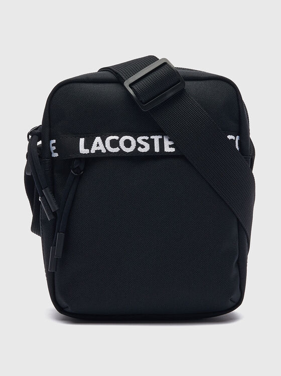 Black crossbody bag with contrast logo - 1