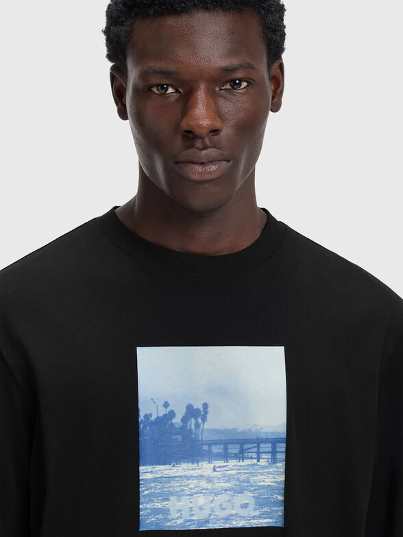 Crew neck T-shirt with print - 4