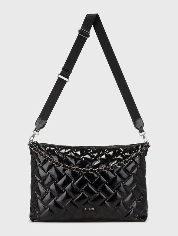 Quilted hobo bag in black - 2
