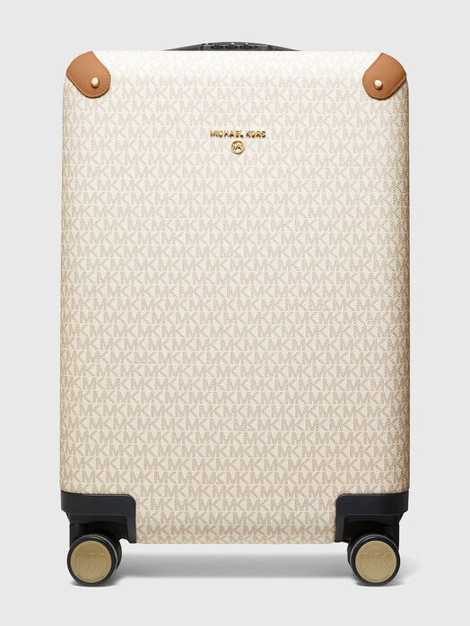 Monogram logo printed suitcase