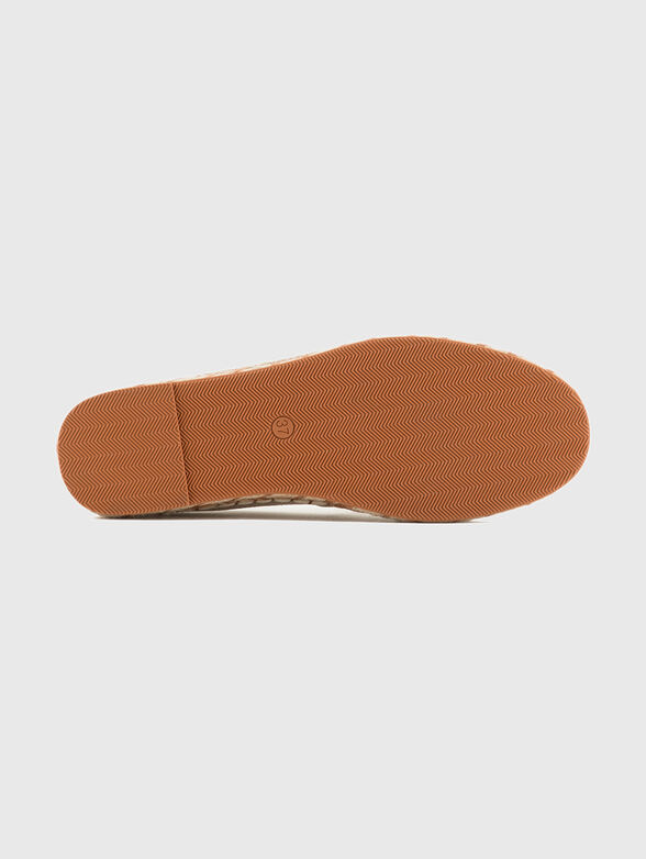 Linen espadrilles with logo inscription - 4