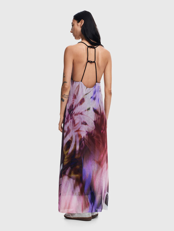 Pleated dress with floral print - 2