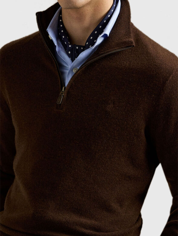 Wool sweater with zip - 4