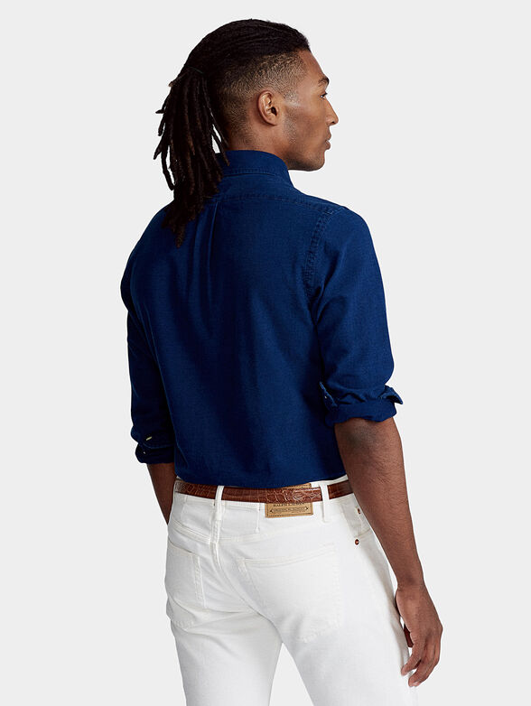 Blue cotton shirt - 3