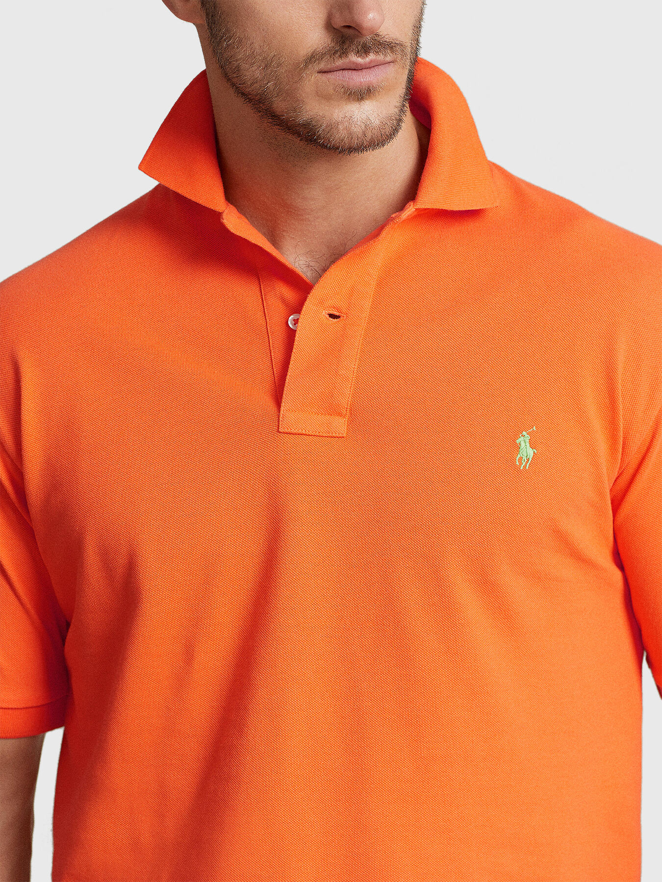 Tシャツ・カットソー Malbon Golf PARADISE PIGMENT POLO T-SHIRT ORANGE MAN M4221PT Crew-neck t-shirt with lettering print Carrot | Replay Jeans