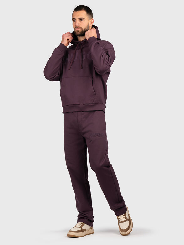 Oversized cotton hoodie with logo - 2