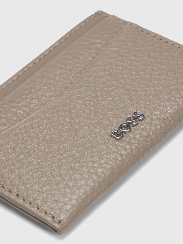 Leather cardholder with logo - 4