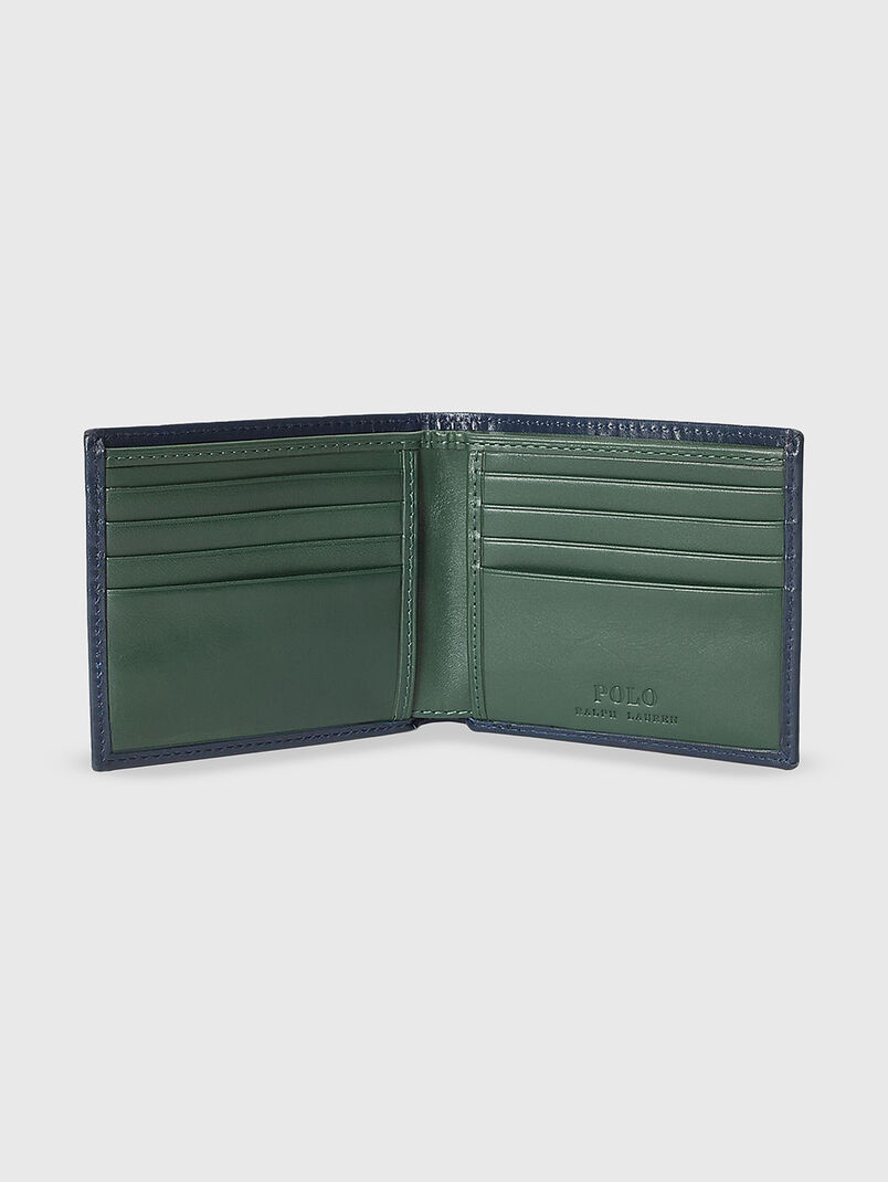 BILLFOLD leather wallet with logo embroidery - 3